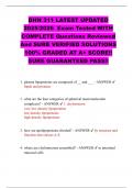 DHN 311 LATEST UPDATED 2025&sol;2026  Exam Tested WITH COMPLETE Questions Reviewed And SURE VERIFIED SOLUTIONS 100&percnt; GRADED AT A&plus; SCORE&excl;&excl; SURE GUARANTEED PASS&excl;&excl;