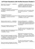 LAT Exam Questions with Verified Answers Graded A