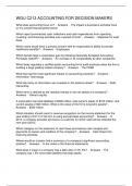 WGU C213 ACCOUNTING FOR DECISION MAKERS