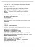 WGU C213 ACCOUNTING FOR DECISION MAKERS