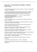 WGU C213 - ACCOUNTING FOR MBA-S - REVIEW QUESTIONS