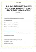 NDEB EXAM QUESTION BANK ALL WITH 850 QUESTIONS AND CORRECT DETAILED SOLUTIONS JUST RELEASED ALREADY GRADED A&plus;