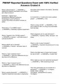 PMHNP Reported Questions Exam with 100&percnt; Verified Answers Graded A