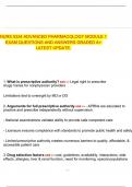 NURS 5334 ADVANCED PHARMACOLOGY MODULE 1 EXAM QUESTIONS AND ANSWERS GRADED A&plus; LATEST UPDATE&period;