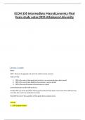 ECON 358 Intermediate MacroEconomics Final Exam study notes 2025 Athabasca University