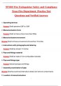 TFM03 Fire Extinguisher Safety and Compliance &ndash; Texas Fire Department &ndash; Practice Test Questions and Verified Answers &lpar;Latest Update&comma;2025&sol;2026 Graded A&rpar;