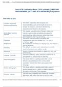 Exam &lpar;elaborations&rpar; Texas STR Certification  