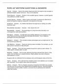 RXRS 407 MIDTERM QUESTIONS & ANSWERS