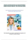 Organic and Biochemistry for Today 8th Edition Seager Solutions Manual - Instant Download
