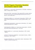 SCH4U Organic Chemistry Question and answers rated A&plus; 2025 