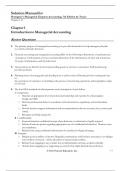Solution manual for horngren s managerial chapters accounting 7th edition