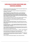 COPE HEALTH EXAM QUESTIONS AND VERIFIED ANSWERS 