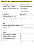 SCH4U Unit 2 Exam Review Question and answers rated A&plus; 2025
