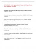 WGU D465 Data Applications Exam 126 Questions with Verified Answers&comma;100&percnt;CORRECT