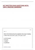 ACF WRITTEN EXAM QUESTIONS WITH 100&percnt; VERIFIED ANSWERS&excl;&excl;