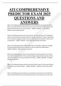 ATI COMPREHENSIVE  PREDICTOR EXAM 2025  QUESTIONS AND  ANSWERS  
