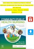 Test Bank for Community&sol;Public Health Nursing&colon; Promoting the Health of Populations&comma; 8th Edition &vert; Comprehensive Exam Questions & Answers