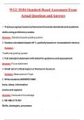 WGU D184 Standard-Based Assessment Exam Actual Questions and Answers 2025&sol;2026 with complete solution