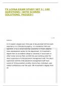 TX LCPAA EXAM STUDY SET 5 &vert; 100 QUESTIONS &vert; WITH SCORED SOLUTIONS&comma; PASSED&excl;&excl;