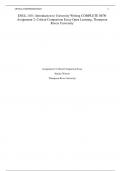 ENGL 1101&colon; Introduction to University Writing COMPLETE NEW Assignment 2&colon; Critical Comparison Essay Open Learning&comma; Thompson Rivers University