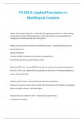 TR 350-6&colon; Applied Translation in Multilingual Contexts