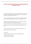 TR 350-6&colon; RESEARCH METHODS AND PROFESSIONAL TRAINING EXAM