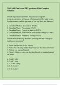 NSG 1400 Final exam &lpar;MC questions&rpar; With Complete Solutions