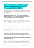 Conventional septic system installer Test Questions and Actual Detailed Answers &lpar;2025-2026&rpar; Edition&period;