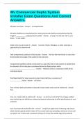 Wv Commercial Septic System Installer Exam Questions And Correct Answers&period;