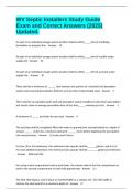 WV Septic Installers Study Guide Exam and Correct Answers &lpar;2025&rpar; Updated&period;