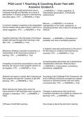 PGA Level 1 Teaching & Coaching Exam Test with Answers Graded A