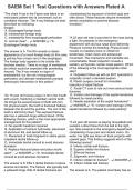 SAEM Set 1 Test Questions with Answers Rated A
