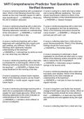 VATI Comprehensive Predictor Test Questions with Verified Answers