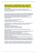 MASSACHUSETTS JURISPRUDENCE FINAL PAPER TEST 2025&sol;2026 QUESTIONS WITH SOLUTIONS GRADED A&plus;
