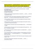 MASSACHUSETTS JURISPRUDENCE EVALUATION EXAMS 2025&sol;2026 QUESTIONS WITH SOLUTIONS GRADED A&plus;