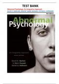 Test bank for Abnormal Psychology&colon; An Integrative Approach&comma; 8th Edition by David H&period; Barlow&comma; Vincent M&period; Durand&comma; and Stefan G&period; Hofmann &vert;fully covered&vert;