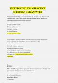 FNP Pediatric Exam Prep &ndash; Verified Questions and Answers 2025&sol;2026