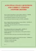 ACES FINAL EXAM 1 QUESTIONS  AND CORRECT VERIFIED  ANSWERS 2025&sol;2026