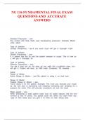 NU 136 EXAM 1 REVIEW QUESTIONS AND ACCURATE ANSWERS