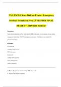 NYS EMT-B State Written Exam &ndash; Emergency  Medical Technician Prep &vert;&vert; VERIFIED FINAL  REVIEW <2025&sol;2026 Edition>