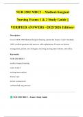 NUR 2502 MDC3 &ndash; Medical-Surgical  Nursing Exams 1 & 2 Study Guide &vert;&vert;  VERIFIED ANSWERS <2025&sol;2026 Edition> 