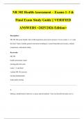NR 302 Health Assessment &ndash; Exams 1&ndash;3 &  Final Exam Study Guide &vert;&vert; VERIFIED  ANSWERS <2025&sol;2026 Edition> 