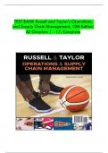  Test Bank for Operations and supply chain Management&colon; chapters 1-17 all covered 