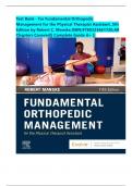Test Bank - for Fundamental Orthopedic Management for the Physical Therapist Assistant&comma; 5th Edition by Robert C&period; Manske &vert;&vert;ISBN&semi;9780323661720 &vert;&vert;All Chapters Covered&vert;&vert; Complete Guide A&plus;&period;