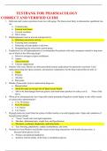 TESTBANK FOR  PHARMACOLOGY 2025
