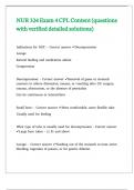 NUR 324 Exam 4 CPL Content &lpar;questions with verified detailed solutions&rpar; 
