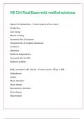 NR 324 Final Exam with verified solutions