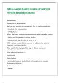 NR 324 Adult Health 1 exam 3 Final with verified detailed solutions