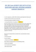 OB- RNC Exam NEWEST 2025 WITH ACTUAL QUESTIONS AND WELL DEFIENED ANSWERS ALREADY GRADED A&plus;