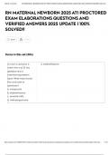 RN MATERNAL NEWBORN 2025 ATI PROCTORED EXAM ELABORATIONS QUESTIONS AND VERIFIED ANSWERS 2025 UPDATE &vert; 100&percnt; SOLVED&excl;&excl;